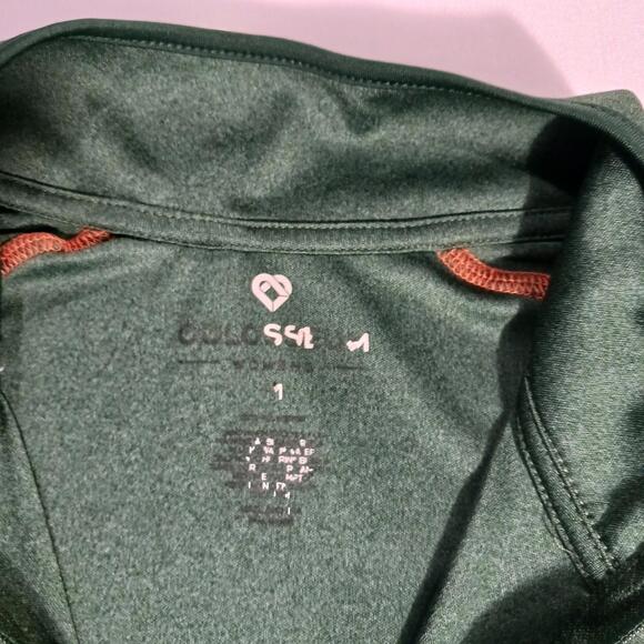 University of Miami Green 1/4 Zip Collared Long Sleeve Performance Top Women's M - Picture 3 of 16